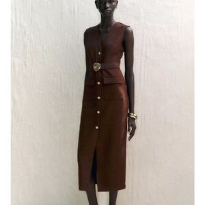 brown wrap dress zara Women's Wrap Dresses